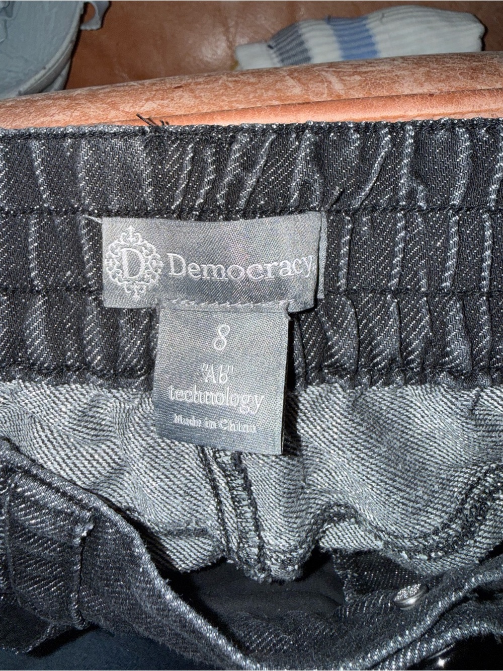 Democracy Black and Gray Jeans with Logo Tag - Picture 6 of 7